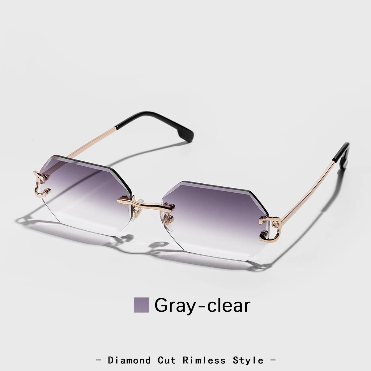 Ruiao 2026 new rimless luxury Sunglasses diamond cut sun shades for man and women designer brand glasses UV400 frameless eyewear