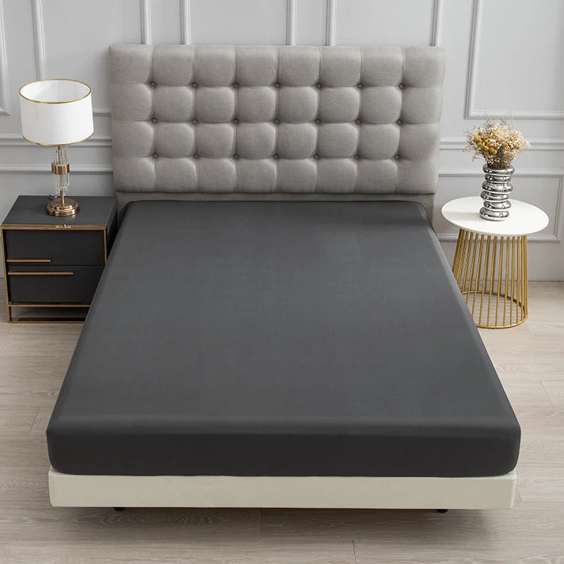 3pc Solid Color Fitted Sheet Set Brushed fabric Soft Comfortable Breathble Bedding Set for Bedroom 1 bed sheet with 2 pillowcase