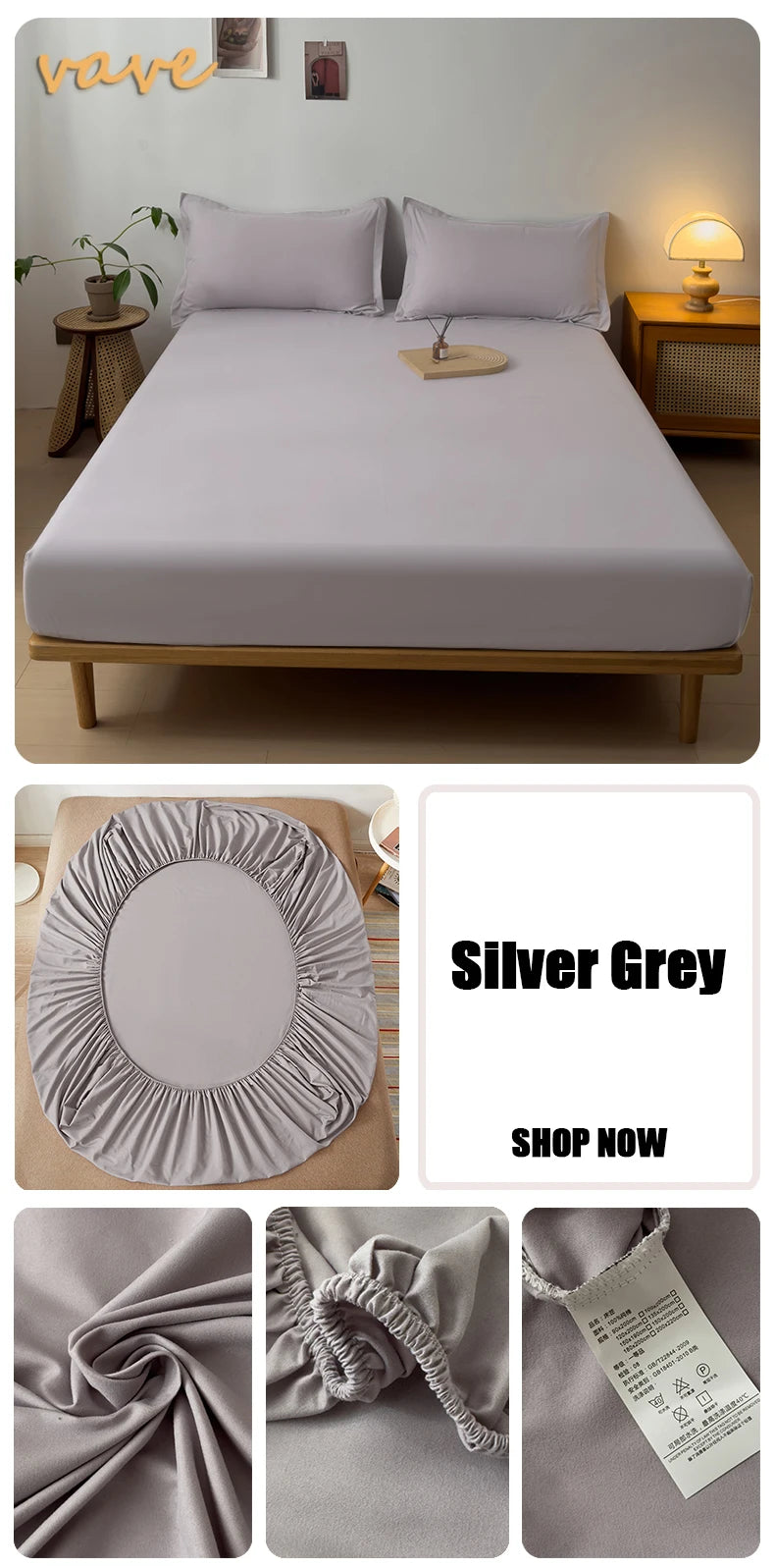 100% Cotton Fitted Sheet with Elastic Bands Non Slip Adjustable Mattress Covers for Single Double King Queen Bed,140/160/200cm