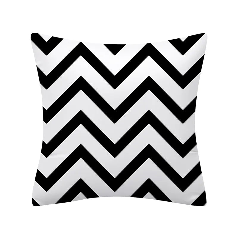 Geometry Cushion Cover 45x45 Polyester Pillowcase Decorative Sofa Cushions Pillowcover Home Decor Black Yellow Blue Pillow Cases