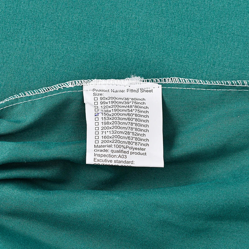 3pc Solid Color Fitted Sheet Set Brushed fabric Soft Comfortable Breathble Bedding Set for Bedroom 1 bed sheet with 2 pillowcase