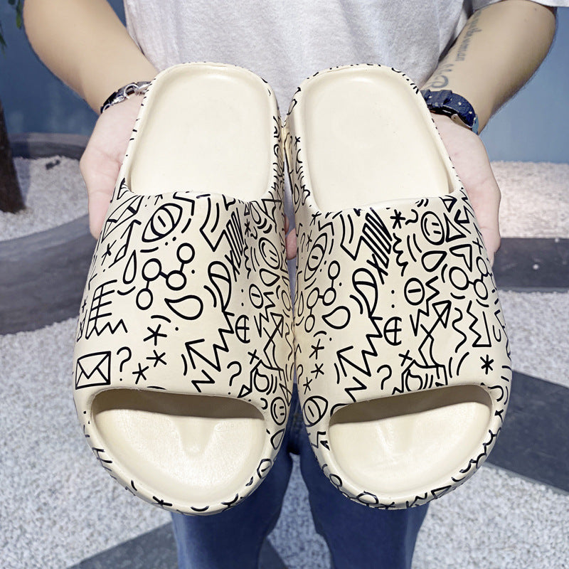 One Word Slippers Coconut Slippers Leaves  Trend Sandals