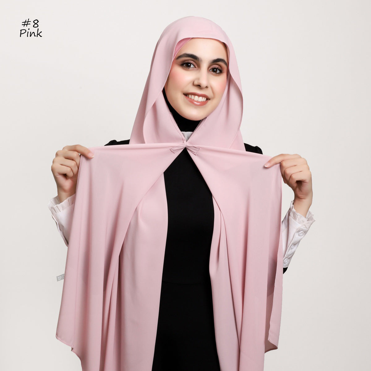 Solid-color High-quality Silky-soft Thick Chiffon With Built-in Magnets