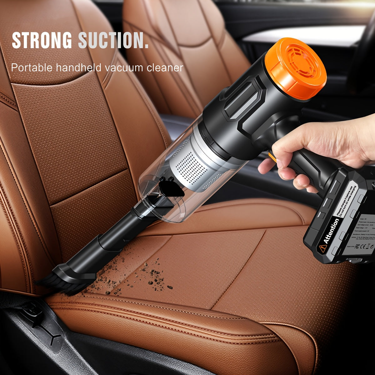 Powerful Car Vacuum Cleaner with Wireless Convenience, Ideal for Collecting Dust in Vehicles And Homes. Great for Automotive Use, It Effectively Cleans Gaps And Is Suitable for Cars, Rvs, Kitchens, Floors, And Various Other C