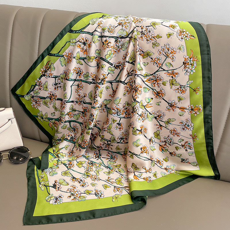 Creative Exotic-print Versatile Silk Scarf